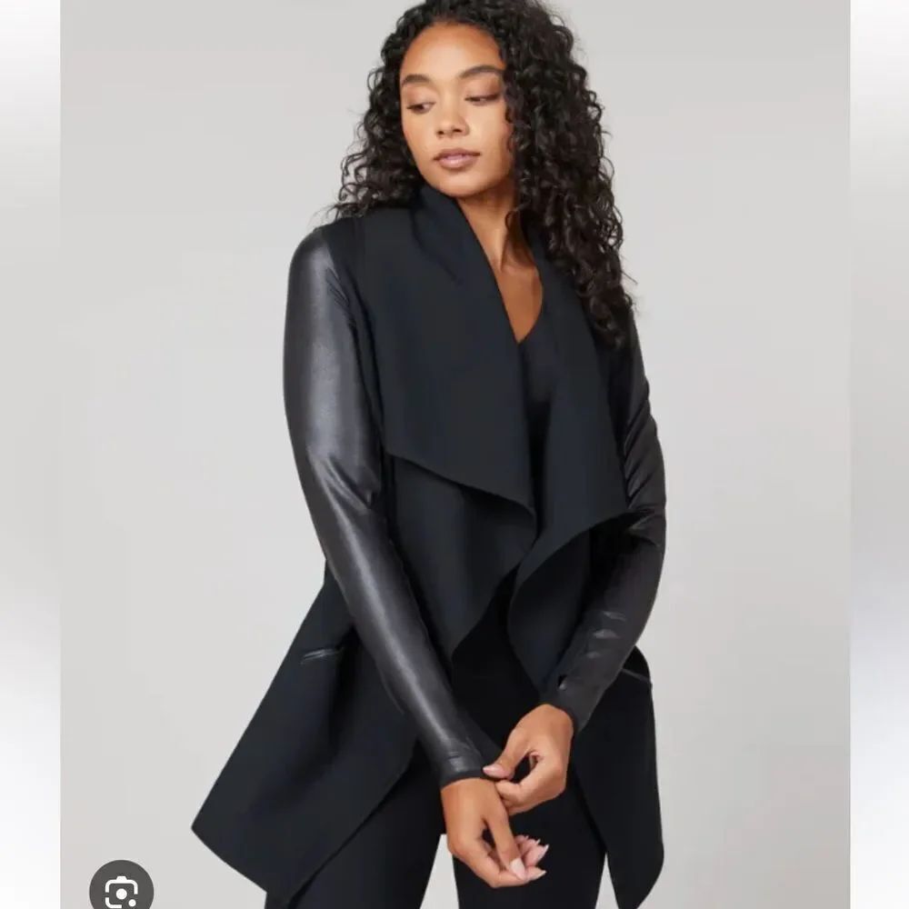 Spanx Drape Front Jacket Very Black